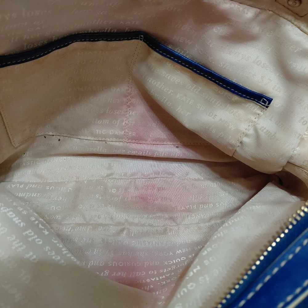 Kate Spade Mott St. Riley Royal Blue Satchel Handbag